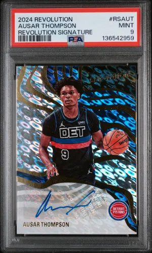 2024 Panini Revolution Revolution Signatures Ausar Thompson PSA 9 front