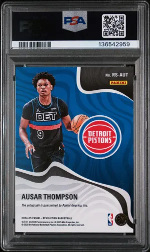 2024 Panini Revolution Revolution Signatures Ausar Thompson PSA 9 back
