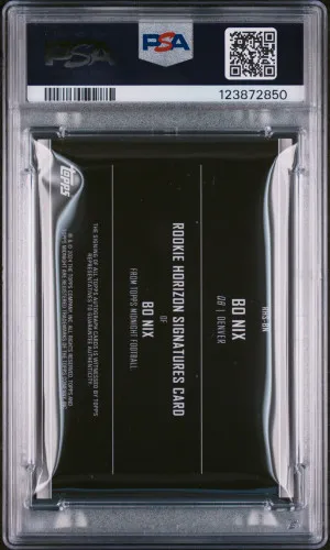 2024 Topps Midnight Rookie Horizon Signatures Bo Nix Rk Hor Sig-Winter Solstice back