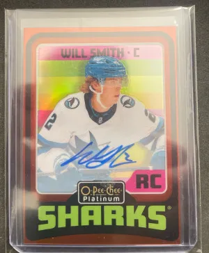 Will Smith Red Rainbow Platinum Rookie Auto front