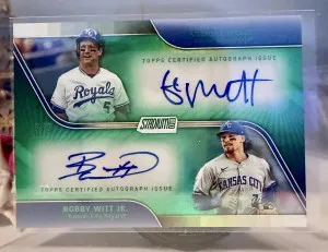 2025 Topps Stadium Club George Brett And Bobby Witt Jr. Dual Auographs /5 front