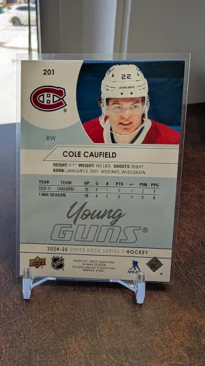 2024-25 Upper Deck Young Guns Renewed Series 2 #201 Cole Caufield back