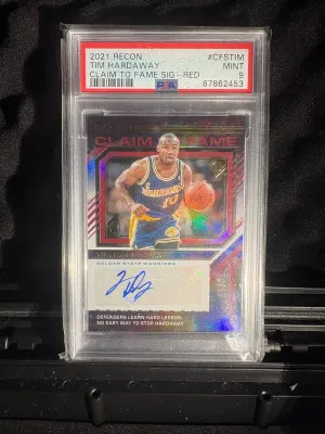 2021 Panini Recon Claim To Fame Signatures Tim Hardaway Claim To Fame Sig-Red /99 front