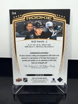 Will Smith Rookie Stature Auto /25 back