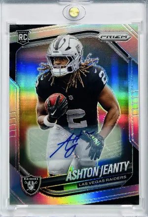 2025 Panini Prizm Ashton Jeanty Silver Auto Rookie front