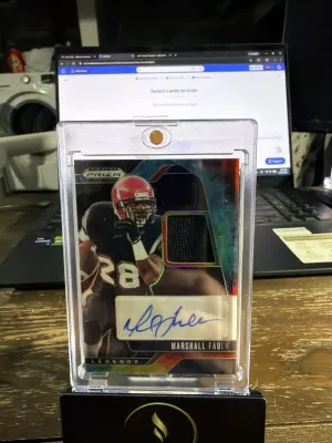 2025 Panini Prizm Draft Picks #LPA-MFK Marshall Faulk Legends Tie-Dye #/25 front