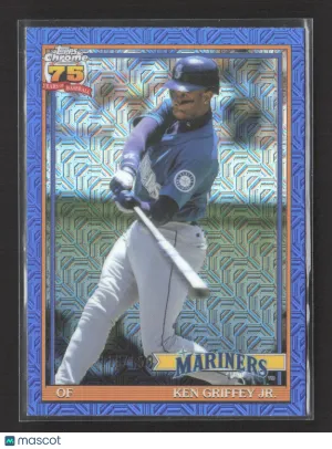 2026 Topps Chrome 75 Years of Baseball Ken Griffey Jr. #91C-51 Blue Mojo Refractor front