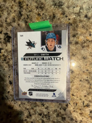 2024 SP Authentic Will Smith Future Watch Auto back
