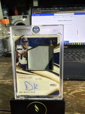 2020 Panini Immaculate Collection #PPA-DK DK Metcalf Premium Patch Auto #/99 front