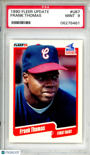 1990 Fleer Update Frank Thomas #U-87 Rookie PSA 9 front