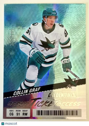 2024 Upper Deck Credentials Debut Ticket Access Collin Graf Rookie /999 front