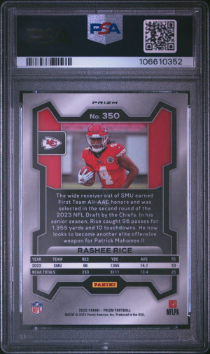2023 Panini Prizm Rashee Rice Silver Prizm back