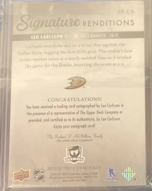 Leo Carlsson Signature Renditions back