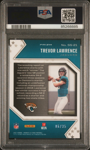 2021 Panini Rookies & Stars Star Studded Trevor Lawrence Star Studded-Purple back