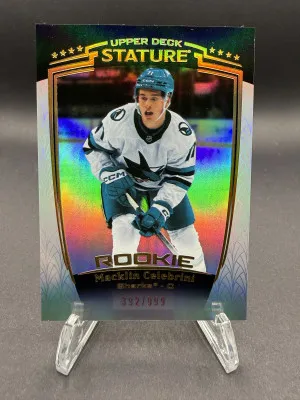 Macklin Celebrini Stature Rookie 392/999 2024-25 front