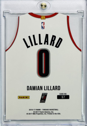 2016 Panini Threads Damian Lillard back