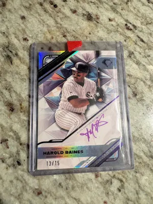 2025 Diamond Icons Harold Baines Purple Auto /15 front