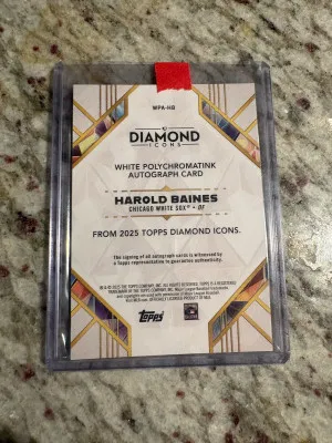 2025 Diamond Icons Harold Baines Purple Auto /15 back