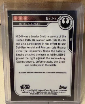 2023 Topps Chrome Star Wars Ned-B back