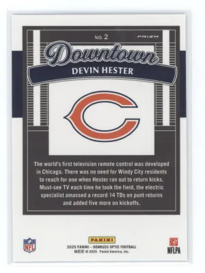 2025 Donruss Optic Football Downtown Devin Hester #2 back