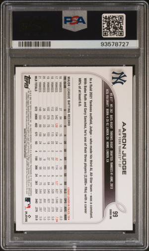 2022 Topps Aaron Judge Ssp back