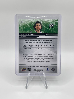 Mavrik Bourque| 24-25 UD Extended Series| Draft Picks| High Gloss|#02/10 back