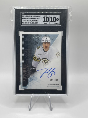 John Beecher| 23-24 UD SP Authentic| Future Watch Auto| Retro| SGC 10/10 front