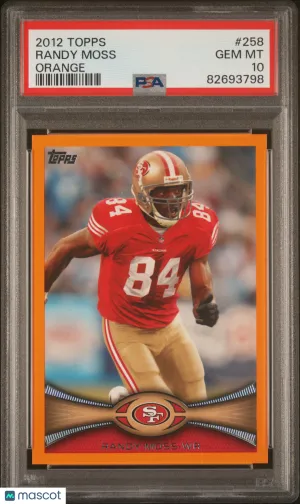 Randy Moss 2012 Topps #258 Orange /86 PSA10 GEM MT SF 49ers front