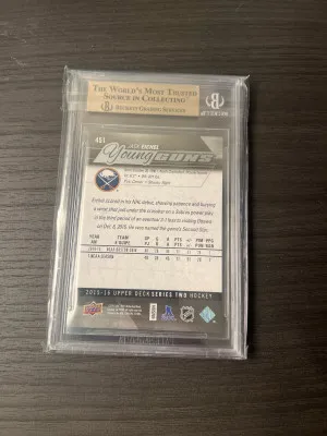 Jack Eichel Young Guns Silver Foil back
