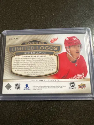 Lucas Raymond Cup Rookie Limited Logos /50 back