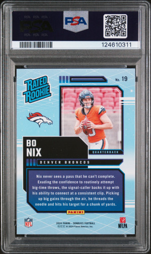 2024 Panini Donruss Rated Rookies Retro Bo Nix back