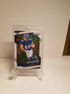 2025 Prizm Cam Skattebo White Disco Rookie front