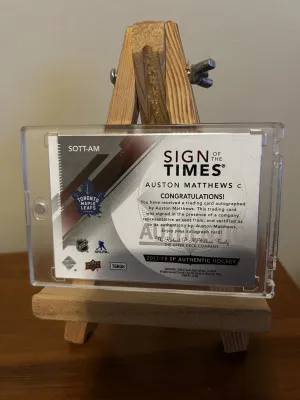 2017-18 SP Authentic Auston Matthews Sign Of The Times #SOTT-AM 2nd Year back