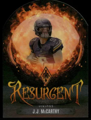 2025 Panini Phoenix #16 J.J. McCarthy Resurgent Snow Globe front