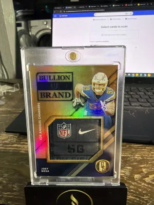 2019 Panini Gold Standard #BBT-15 Joey Bosa Bullion Brand Tags #/5 front
