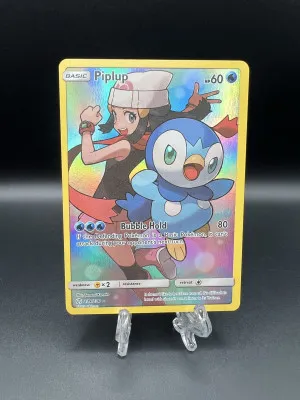 Pokémon Piplup 239/236 SM Cosmic Eclipse Secret Rare Full Art Holo front