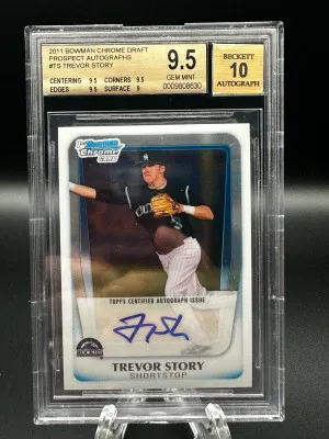 2011 Bowman Chrome Trevor Story Auto BGS 9.5/Auto 10 front