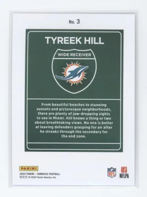 2024 Panini Donruss Downtown Tyreek Hill #3 back