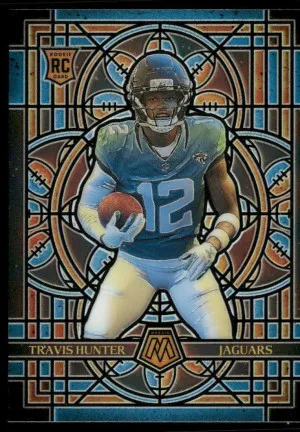 2025 Panini Mosaic #12 Travis Hunter Stained Glass front