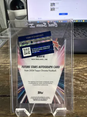 2024 Topps Chrome #FSA-DM Drake Maye Future Stars Autographs back