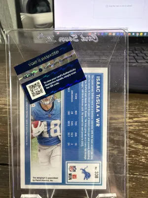 2025 Donruss #338 Isaac TeSlaa Rated Rookies Autographs Gold #/25 back