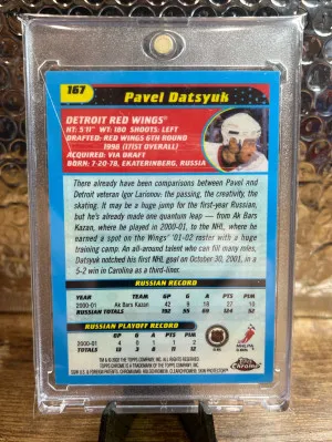 2001 Pavel Datsyuk Topps Chrome Rookie Card back