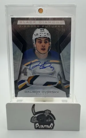 2025-26 Upper Deck Black Diamond Dalibor Dvorsky Diamond Futures Rookie Patch Auto /25 front