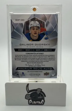 2025-26 Upper Deck Black Diamond Dalibor Dvorsky Diamond Futures Rookie Patch Auto /25 back