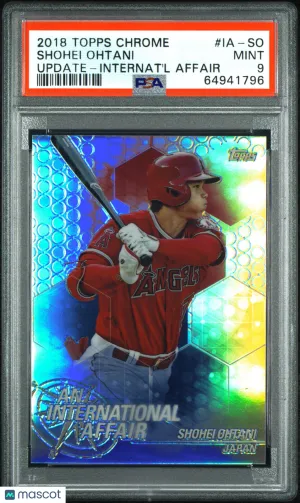 2018 Topps Chrome Update Shohei Ohtani #IA-SO An International Affair PSA 9 front