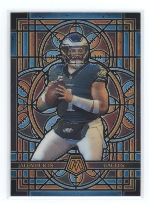2025 Panini Mosaic Football Jalen Hurts #20 Stained Glass front
