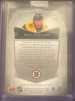 Brad Marchand Stature Patch Auto /5 back