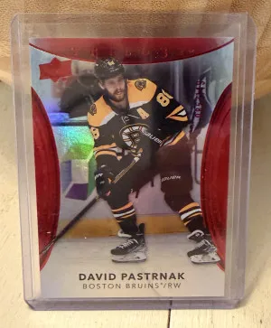 2022-23 Upper Deck Trilogy David Pastrnak Red /149 front