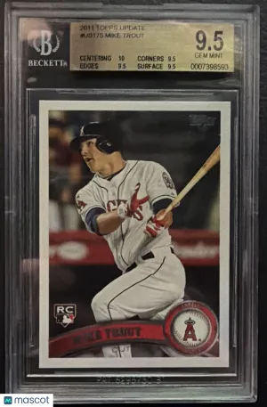 2011 Topps Update Mike Trout #US175 Rookie BGS 9.5 front