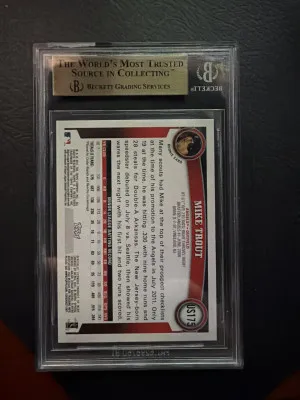 2011 Topps Update Mike Trout #US175 Rookie BGS 9.5 back